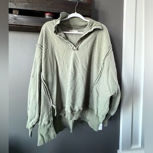We The Free Sage Green Knit Top